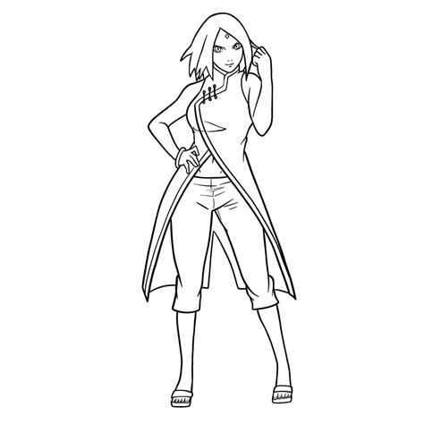 sakura drawing|sakura boruto full body.